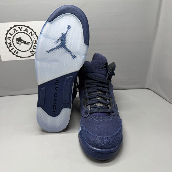 Air Jordan 5 Retro Midnight Navy Sneaker FN5452-400 Youth Sz 6Y Women 7.5 Bgrade main image 11
